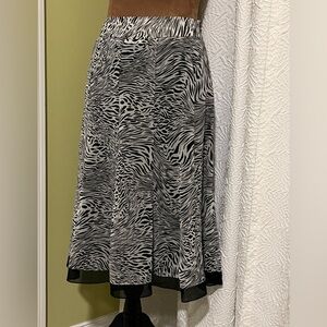 EUC Ingedients Zebra Print Skirt - Size 10